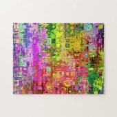 abstract art pixel digital cg colors ジグソーパズル (横)