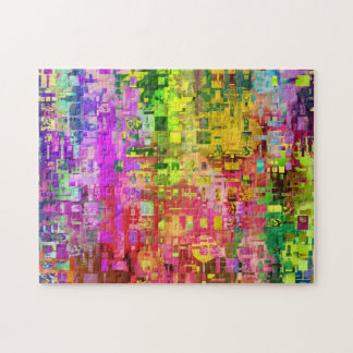 abstract art pixel digital cg colors ジグソーパズル