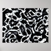 Abstract Art Poster Wild About Black White ポスター (正面)