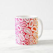 Abstract Art Random Blobby Shapes コーヒーマグカップ (正面右)