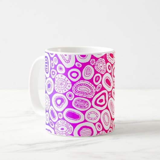 Abstract Art Random Blobby Shapes  コーヒーマグカップ (正面左)