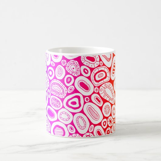 Abstract Art Random Blobby Shapes  コーヒーマグカップ (中央)