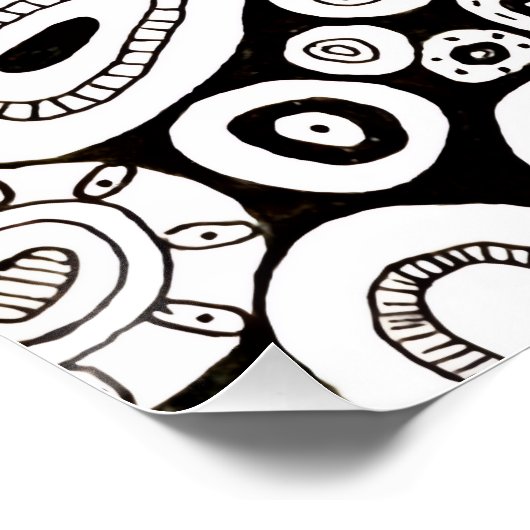 Abstract Art Random Blobby Shapes ポスター (コーナー)