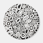 Abstract Art Random Blobby Shapes マグネット (正面)