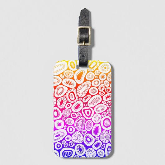 Abstract Art Random Blobby Shapes  ラゲッジタグ (正面縦)