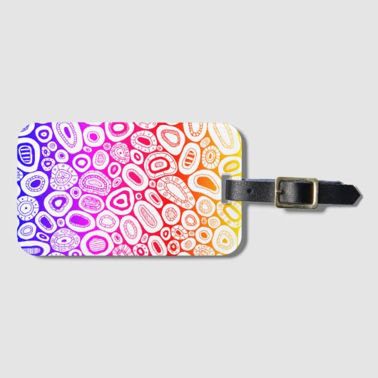 Abstract Art Random Blobby Shapes  ラゲッジタグ (正面横)