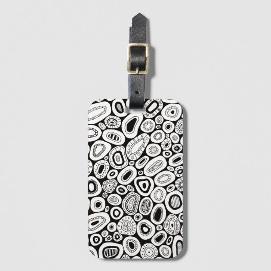 Abstract Art Random Blobby Shapes ラゲッジタグ (正面縦)