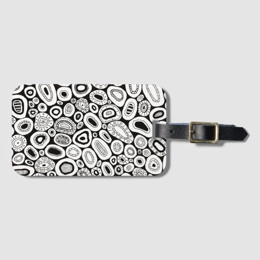 Abstract Art Random Blobby Shapes ラゲッジタグ (正面横)