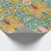 Abstract art retro impressionistic design ラッピングペーパー (角)