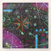 Abstract Art: Satellite  ガラスコースター (正面)