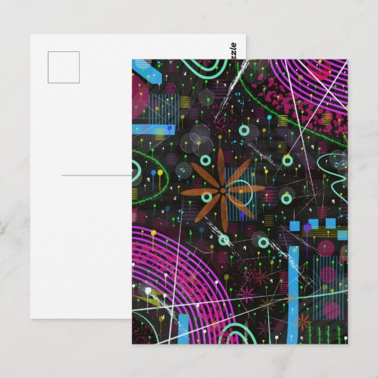 Abstract Art: Satellite ポストカード (正面/裏面)