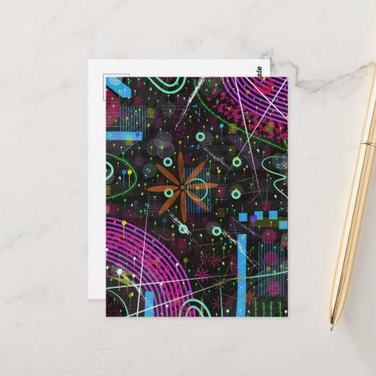 Abstract Art: Satellite  ポストカード (正面/裏面インサイチュ)