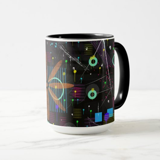 Abstract Art: Satellite マグカップ (正面右)