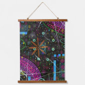 Abstract Art: Satellite  吊り下げ型タペストリー (正面)