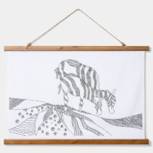 Abstract art simple sketch tapestry
