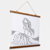 Abstract art simple sketch tapestry 吊り下げ型タペストリー (傾斜あり)