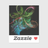 Abstract Art Space Flowers シール (シート)