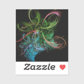 Abstract Art Space Flowers シール