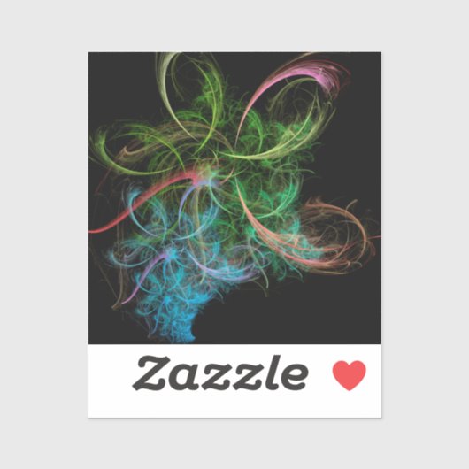 Abstract Art Space Flowers シール (シート)