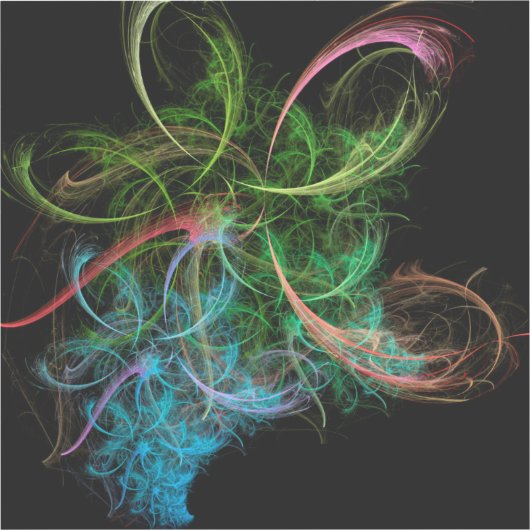 Abstract Art Space Flowers シール (正面)