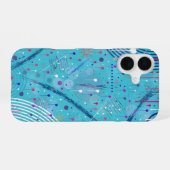 Abstract Art: Sparklers in the Sky iPhone 16ケース (裏面横)
