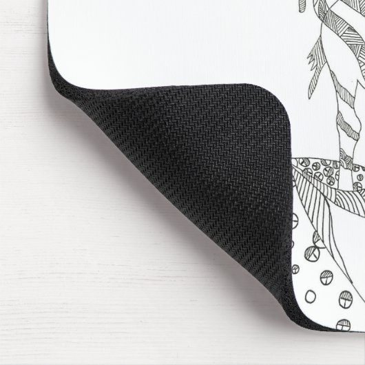 Abstract art stick figure mouse pad gift for mom マウスパッド (コーナー)