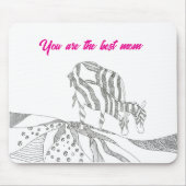Abstract art stick figure mouse pad gift for mom マウスパッド (正面)