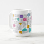 Abstract Art Unique Authentic Design  コーヒーマグカップ (正面左)