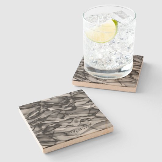 Abstract Art w Optional Personalized Text ストーンコースター (横)