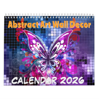 Abstract Art Wall Decor - 2026 Calendar カレンダー