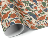 Abstract Art Warm Fall Color Paint Pattern ラッピングペーパー (ロールコーナー)