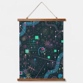 Abstract Art: Winter Skies 吊り下げ型タペストリー