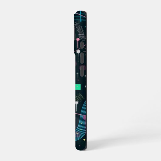 Abstract Art: Winter Skies iPhone 16ケース (左側面)