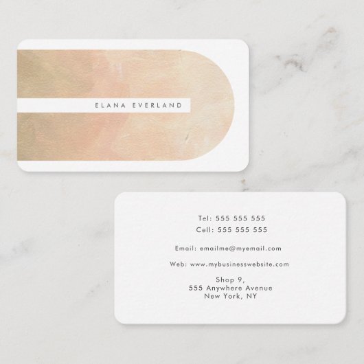 Abstract Artist Texture Shape Neutral Business 予約カード (正面/裏面)