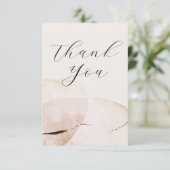 Abstract Artistic Organic Watercolor Shapes サンキューカード (スタンド正面)