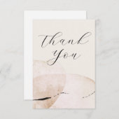 Abstract Artistic Organic Watercolor Shapes サンキューカード (正面/裏面)