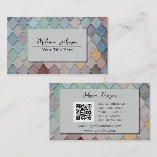 Abstract Artistic Tiled  名刺 (正面/裏面)