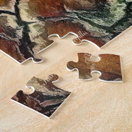 Abstract Asphalt In Color ジグソーパズル (側面)