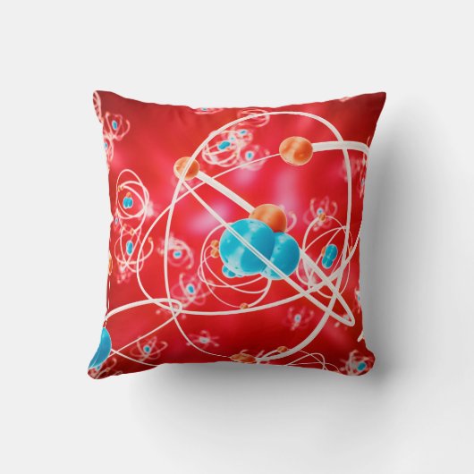 Abstract atom background, Chemistry model of molec クッション (裏面)