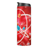 Abstract atom background, Chemistry model of molec タンブラー (回転右)