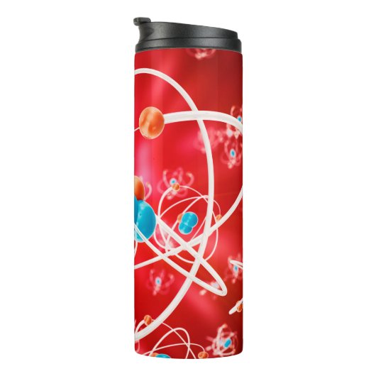 Abstract atom background, Chemistry model of molec タンブラー (回転右)