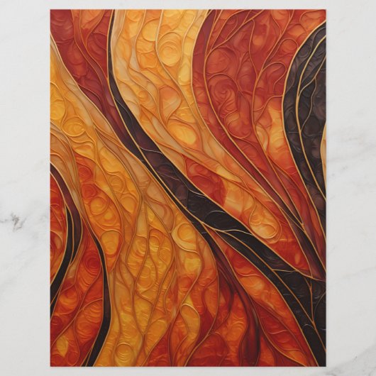 Abstract Autumn Colors Scrapbook Paper (正面)