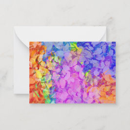 Abstract autumn leaves pattern ノートカード