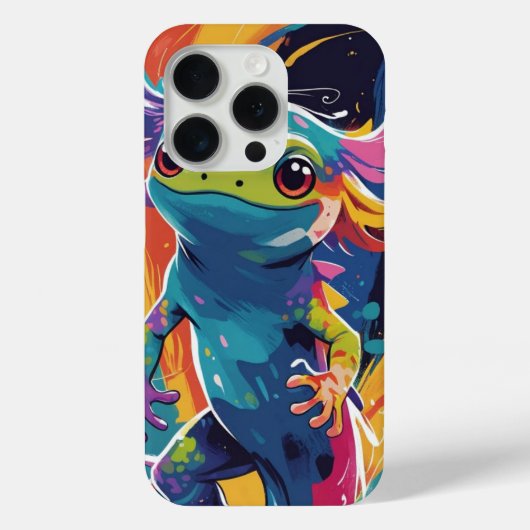 "Abstract Axolotl – Colorful Modern Art Design Case-Mate iPhoneケース (裏面)