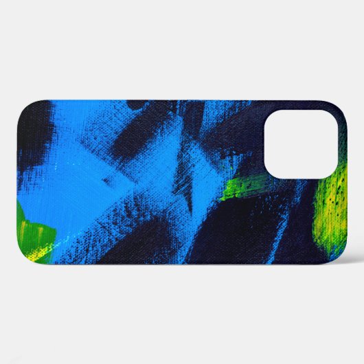 Abstract background. Acrylic black, yellow, blue, Case-Mate iPhoneケース (裏面 (横))