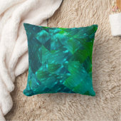 abstract background. blue and green mosaicbackgrou クッション (ブランケット)