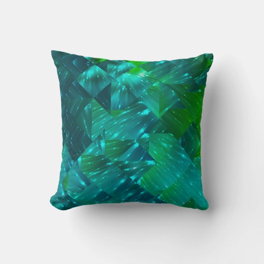 abstract background. blue and green mosaicbackgrou クッション (正面)