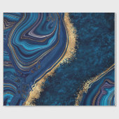abstract background blue marble agate granite mosa ラッピングペーパー (フラット)