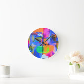 Abstract Background Colorful ラウンド壁時計 (ホーム)
