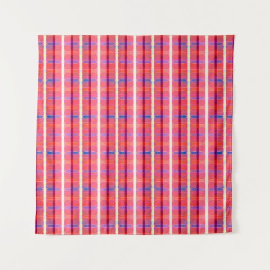 abstract background, colorful intersecting striped タペストリー (正面)